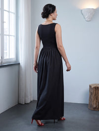 Indigo Cotton Women's Frock - Black