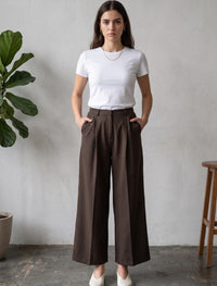 Tropical Woven Pant - Brown