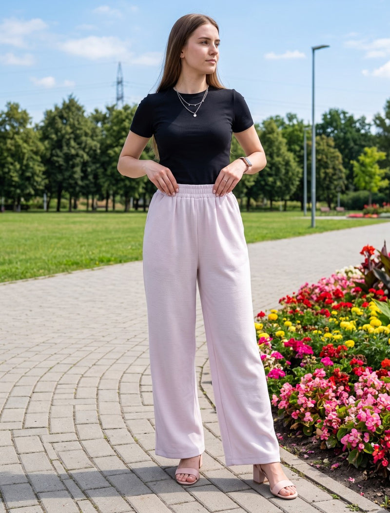 Cotton Linen Trouser - Pink