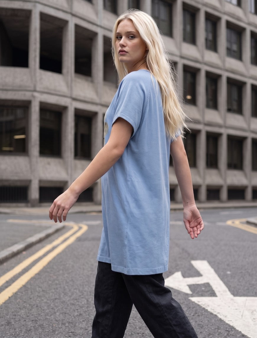 Round Neck T-Shirt - Sky