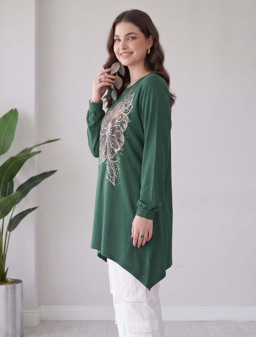 Round Neck T-Shirt - Green
