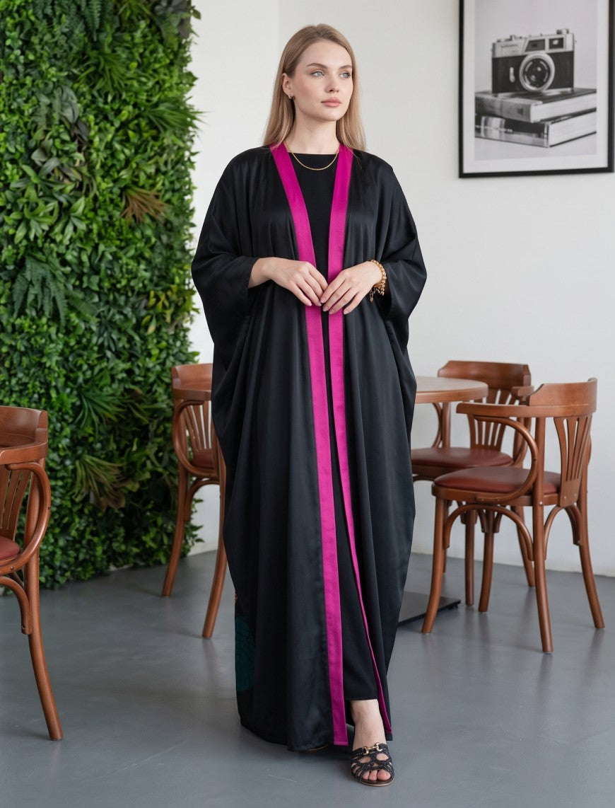 Silk Jacquard Women's Shrug - Black