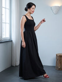 Indigo Cotton Women's Frock - Black