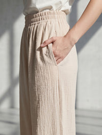 Cotton Linen Trouser - Cream