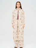 Bohemian Style Maxi Dress with Floral Embroidery and Sequins - Skin