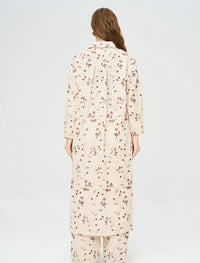 Bohemian Style Maxi Dress with Floral Embroidery and Sequins - Skin