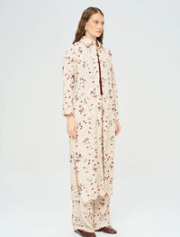 Bohemian Style Maxi Dress with Floral Embroidery and Sequins - Skin