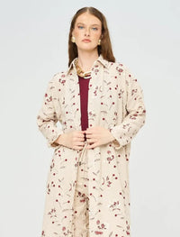 Bohemian Style Maxi Dress with Floral Embroidery and Sequins - Skin