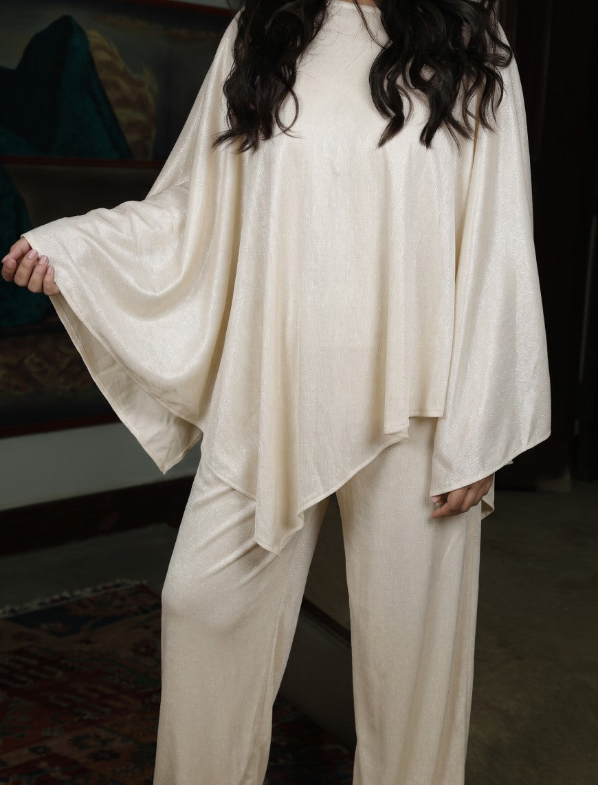 Moonlight Draped Co-ord Set - Off White