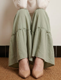 Cotton Linen Trouser - Green