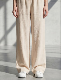 Cotton Linen Trouser - Cream