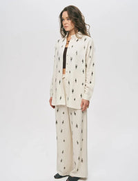 Beaded Oversize Shirt - Off White