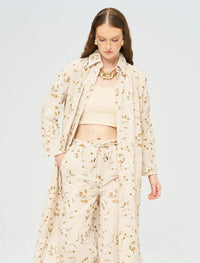 Bohemian Style Maxi Dress with Floral Embroidery and Sequins - Skin