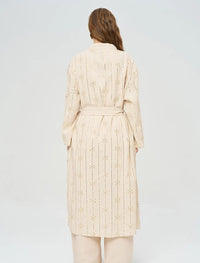 Beaded Kimono and Tank Top Set with Belt - Skin