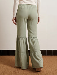 Cotton Linen Trouser - Green