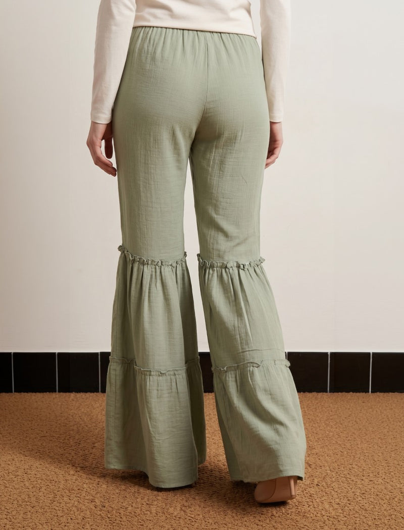 Cotton Linen Trouser - Green