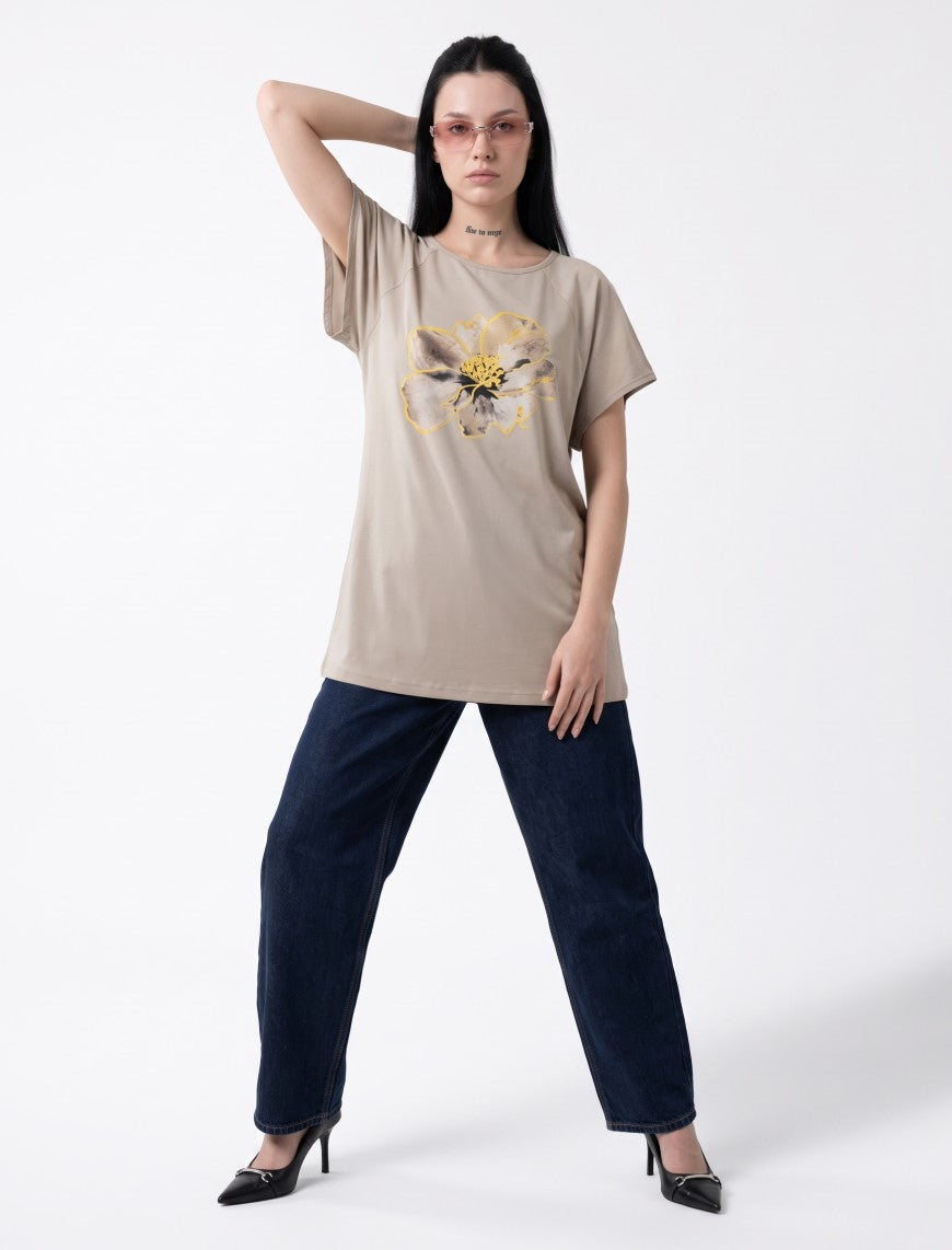 Round Neck T-Shirt - Skin