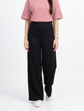 Cotton Blended Jersey Trouser - Black