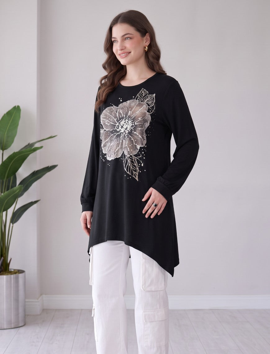 Round Neck T-Shirt - Black