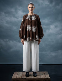 Co-Ords Set - Brown & White