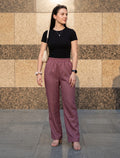 Cotton Linen Trouser - Tea Pink