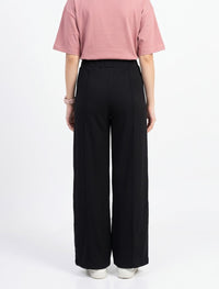 Cotton Blended Jersey Trouser - Black