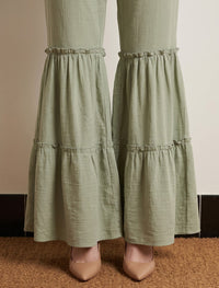 Cotton Linen Trouser - Green
