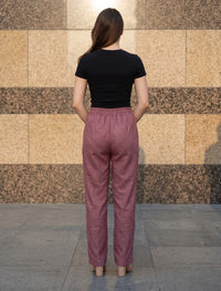 Cotton Linen Trouser - Tea Pink