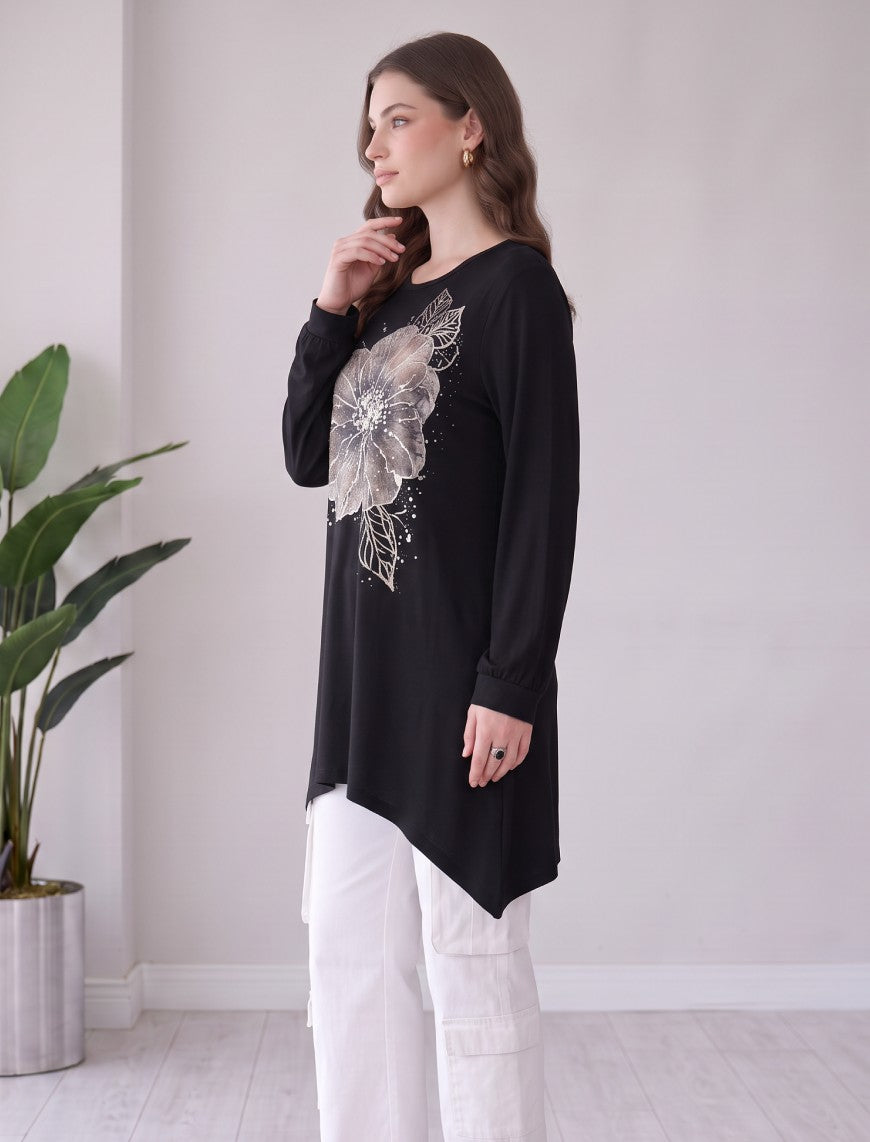 Round Neck T-Shirt - Black