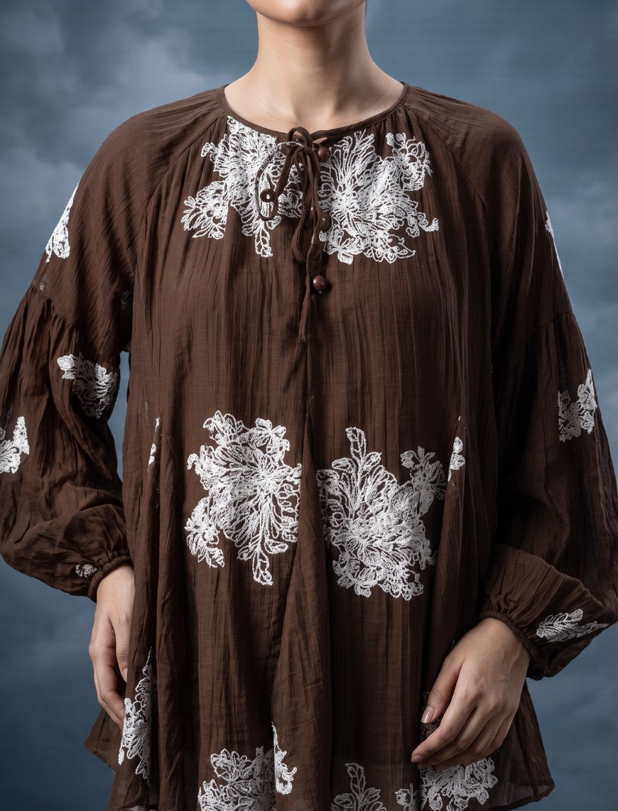Co-Ords Set - Brown & White