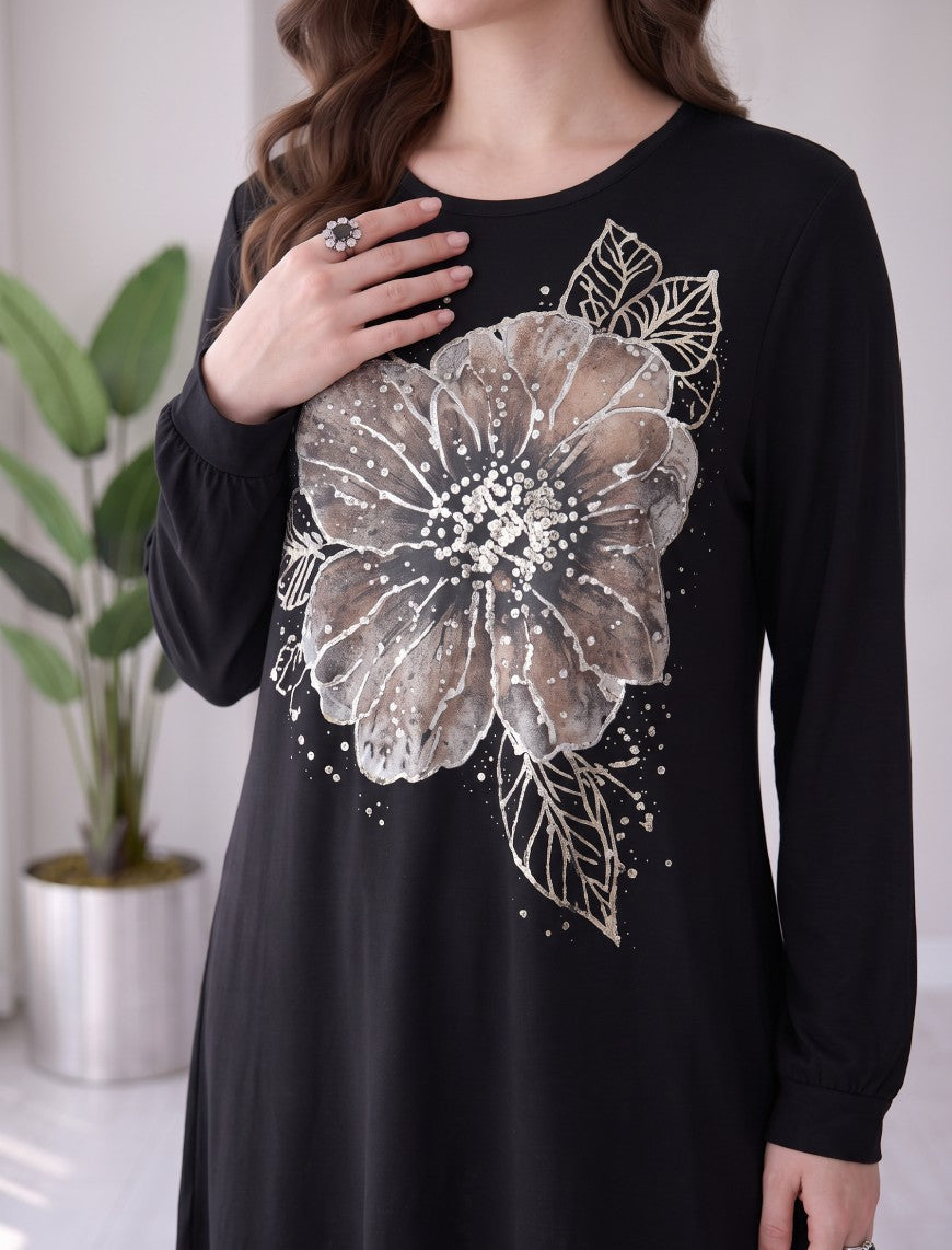Round Neck T-Shirt - Black