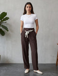 Linen Trouser - Brown
