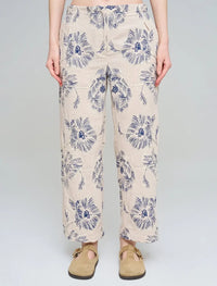Wide-Leg Trousers with Floral Embroidery and Sequin Details - Skin