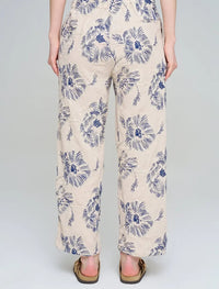 Wide-Leg Trousers with Floral Embroidery and Sequin Details - Skin