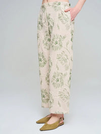 Wide-Leg Trousers with Floral Embroidery and Sequin Details - Skin