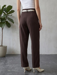 Linen Trouser - Brown