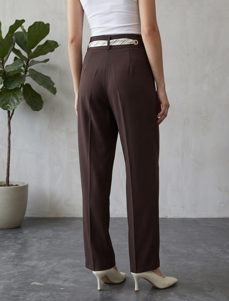 Linen Trouser - Brown