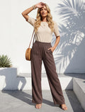 Cotton Linen Trouser - Brown