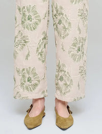 Wide-Leg Trousers with Floral Embroidery and Sequin Details - Skin