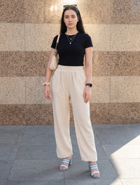 Cotton Linen Trouser - Skin