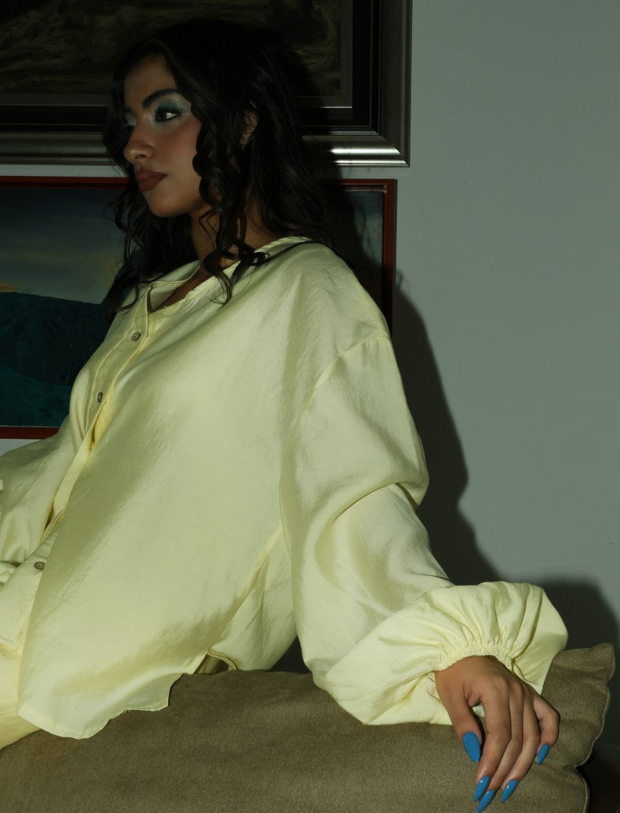 Bellflower and Palazzo Co-Ord Set - Butter Yellow