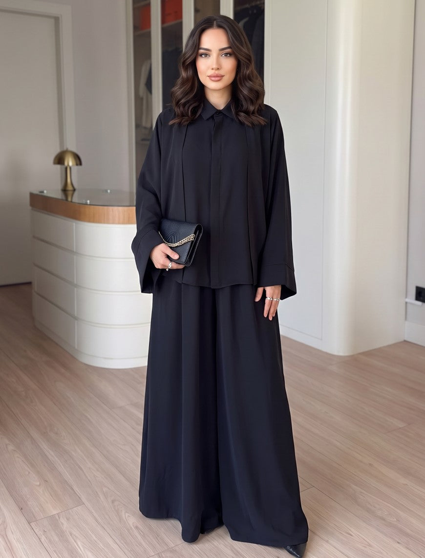 Button Down Grace Set - Black