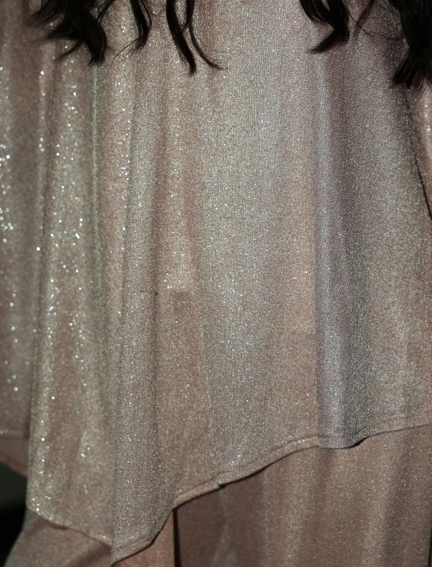 Moonlight Draped Co-ord Set - Powder pink