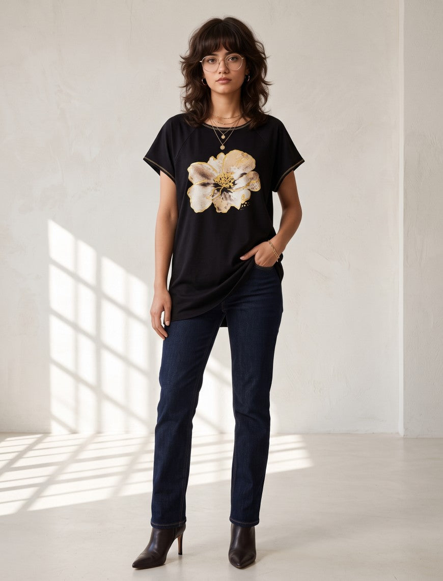 Round Neck T-Shirt - Black