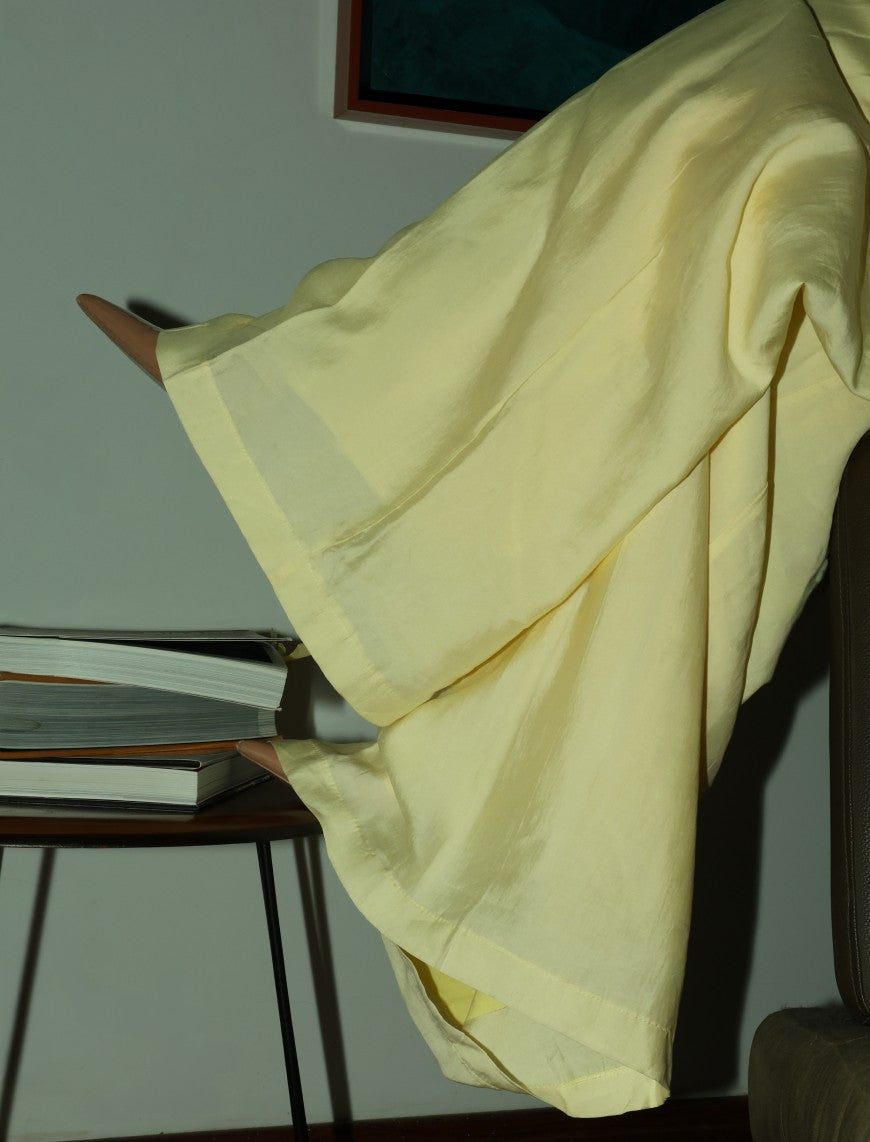 Bellflower and Palazzo Co-Ord Set - Butter Yellow