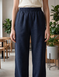 Cotton Linen Trouser - Blue