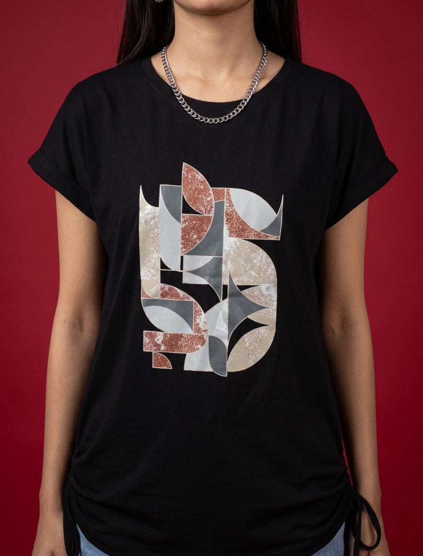 Round Neck T-Shirt - Black