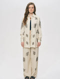 Beaded Oversize Shirt - Off White