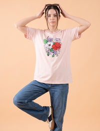 Round Neck T-Shirt - Pink
