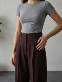 Tropical Woven Pant - Burgundy
